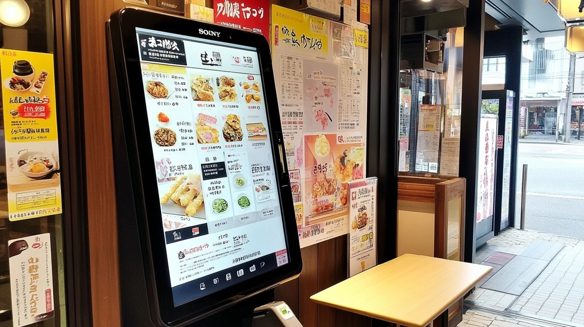 感動の肉と米の店舗の券売機のイメージ画像
