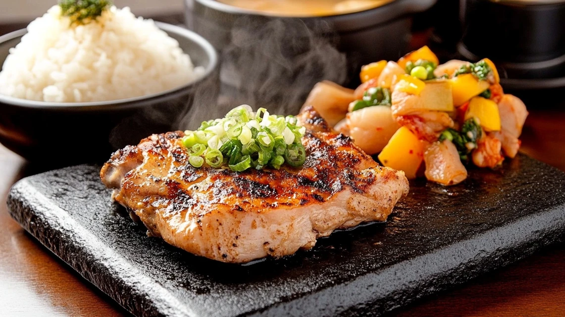 感動の肉と米の鶏もも肉ステーキのイメージ画像