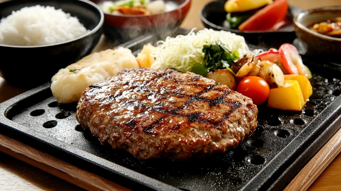 感動の肉と米のハンバーグ定食のイメージ画像
