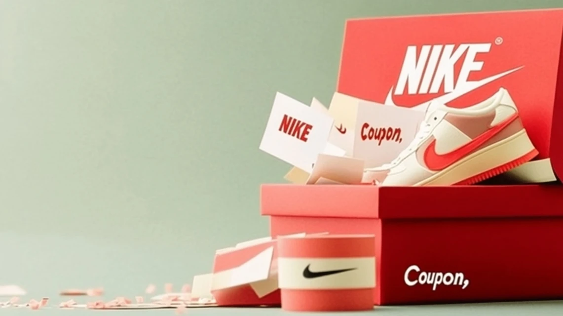 nikeのプロモーションコードとスニーカーのイメージ画像