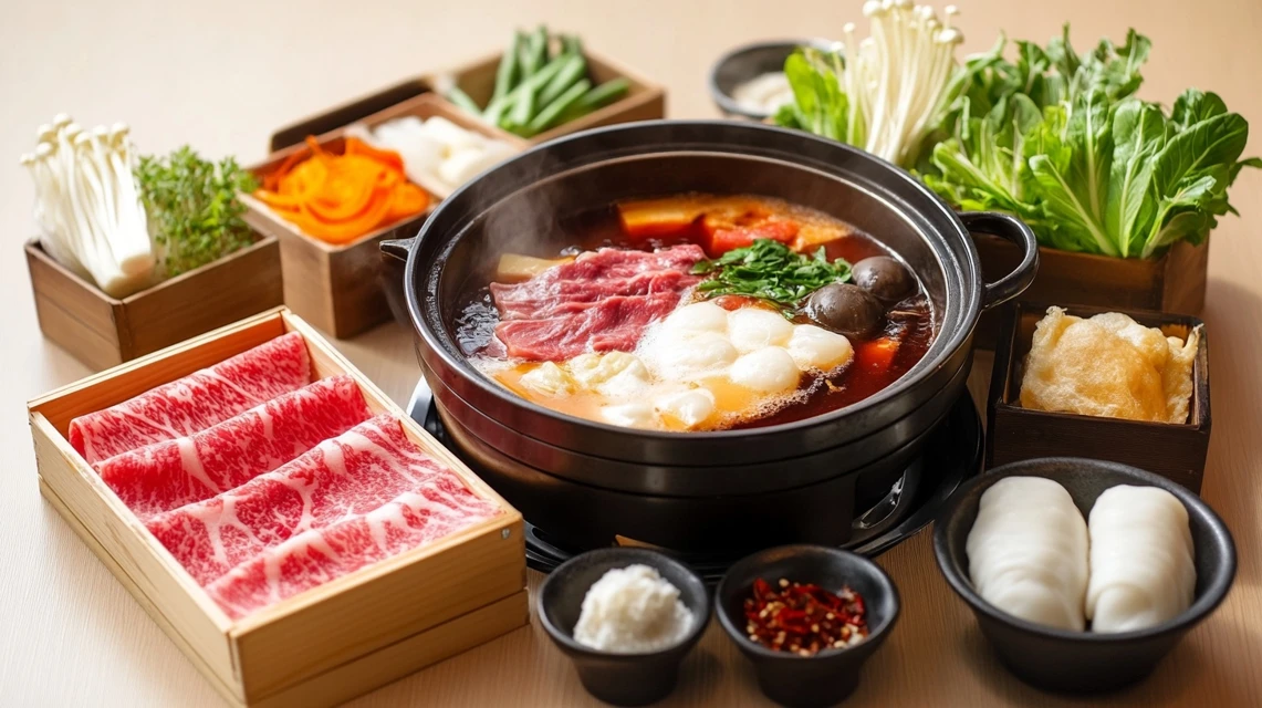 しゃぶ葉で誕生日を祝うために並ぶ食事