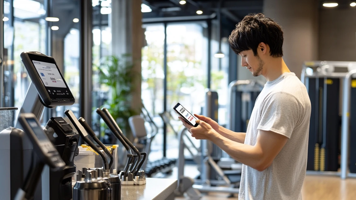ジョイフィットのアプリにプロモーションコードを入力している様子
