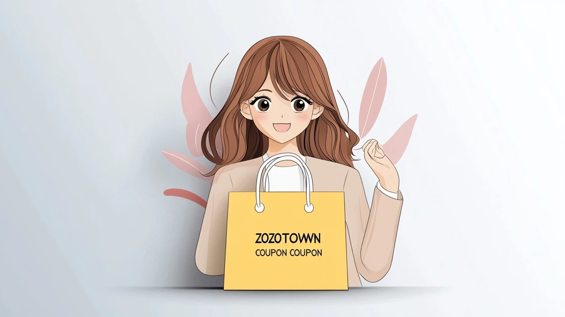 24時間限定の1000円クーポンを確認する日本人女性のイメージ