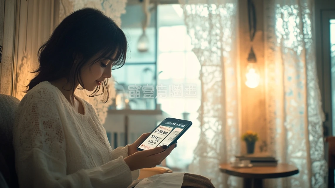 ZOZOアプリと公式アプリを比較している日本人女性のスマホ操作風景