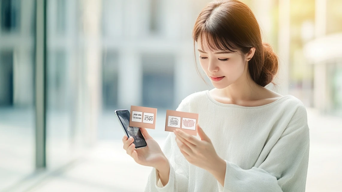 ツーハッチの会員ランクと誕生日クーポンの違いを比べる女性