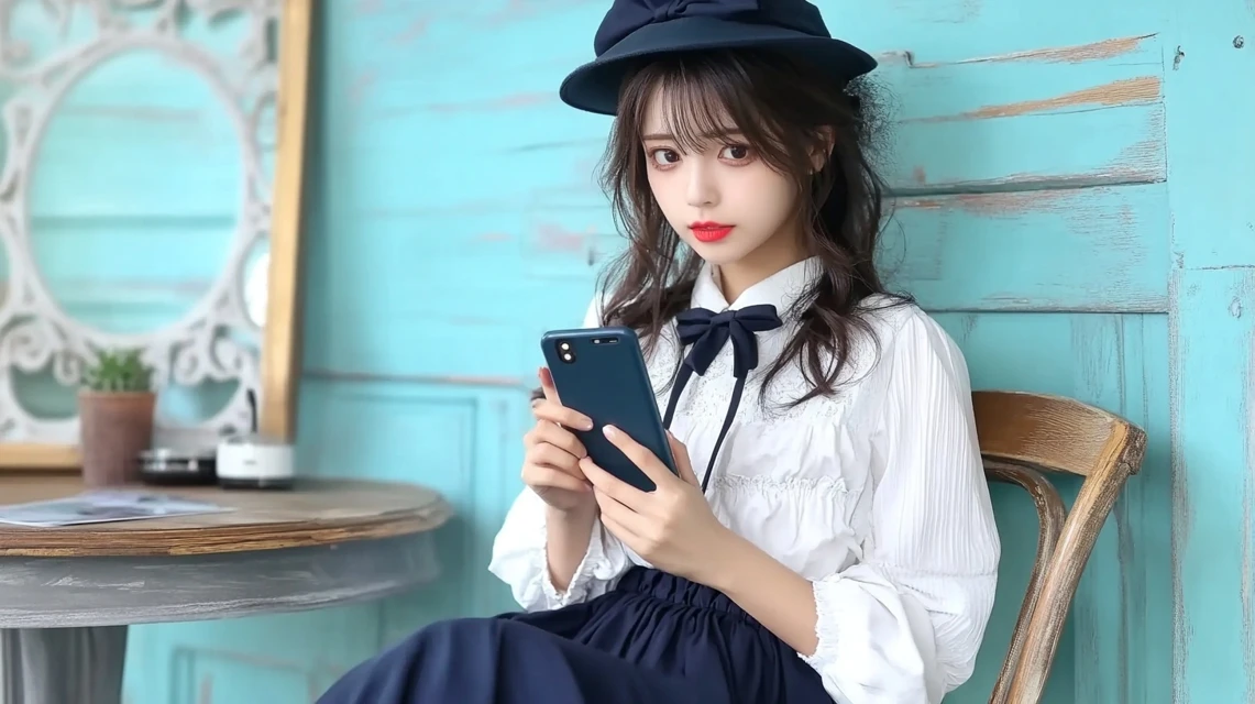誕生日クーポンでのお得な買い物をスマホでしようとしている女性のイメージ画像
