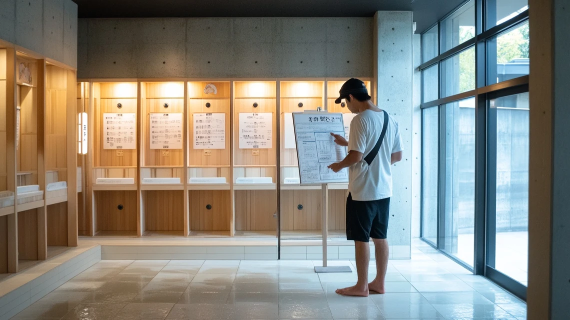 会員証と入浴パンフレットを並べたイメージ