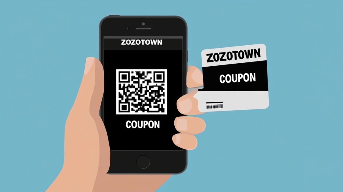 スマートフォンでZOZOクーポンの配布時間を確認する日本人女性のイメージ