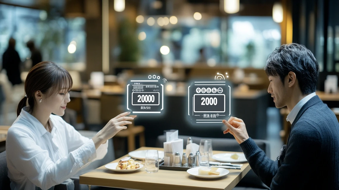 一休レストランクーポン1000円と2000円を比較している日本人利用者のイメージ