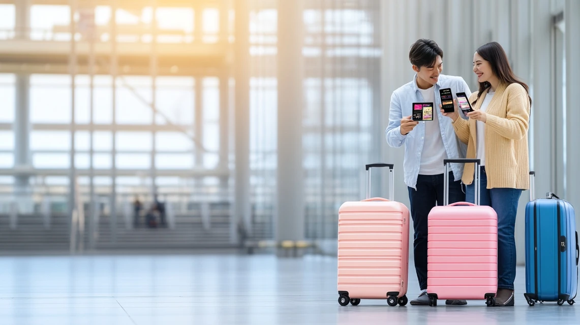 JALPayプロモーションコードで旅行を楽しむ日本人カップル