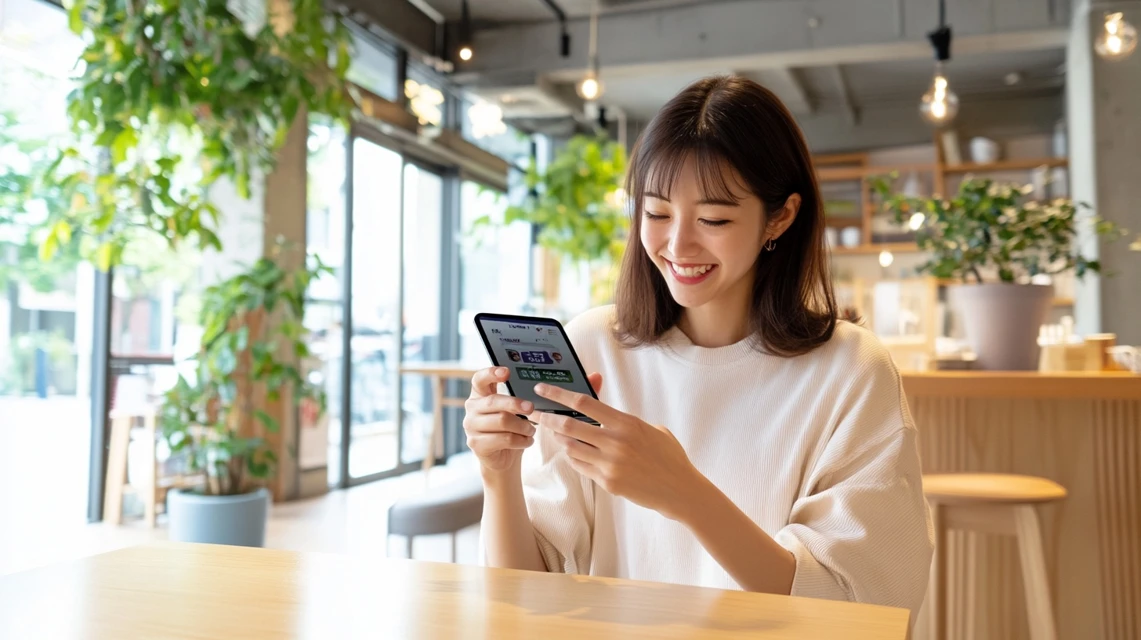 ドットエスティの1000円クーポン利用後にポイント反映を確認しているイメージ