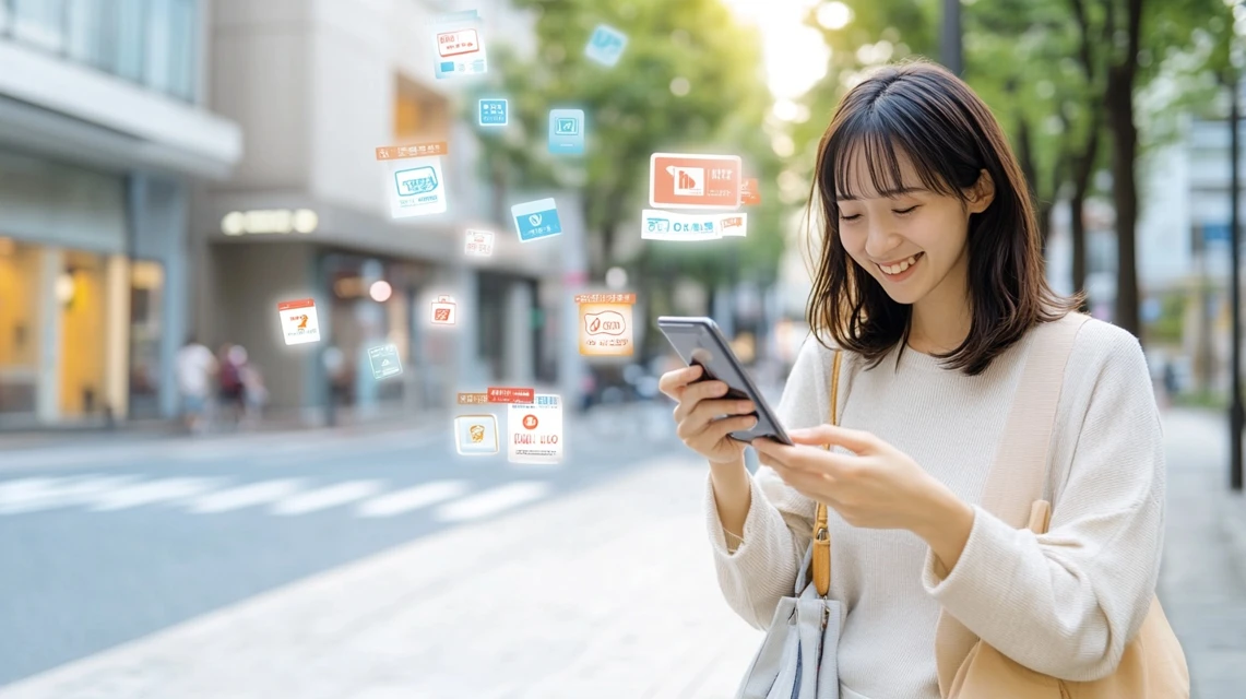 セカストアプリの初回クーポンと併用できる特典をまとめたイメージ