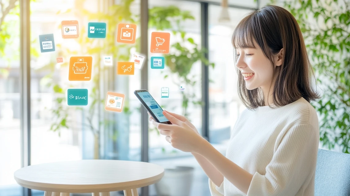 セカストアプリに登録して初回クーポンを受け取るシーン