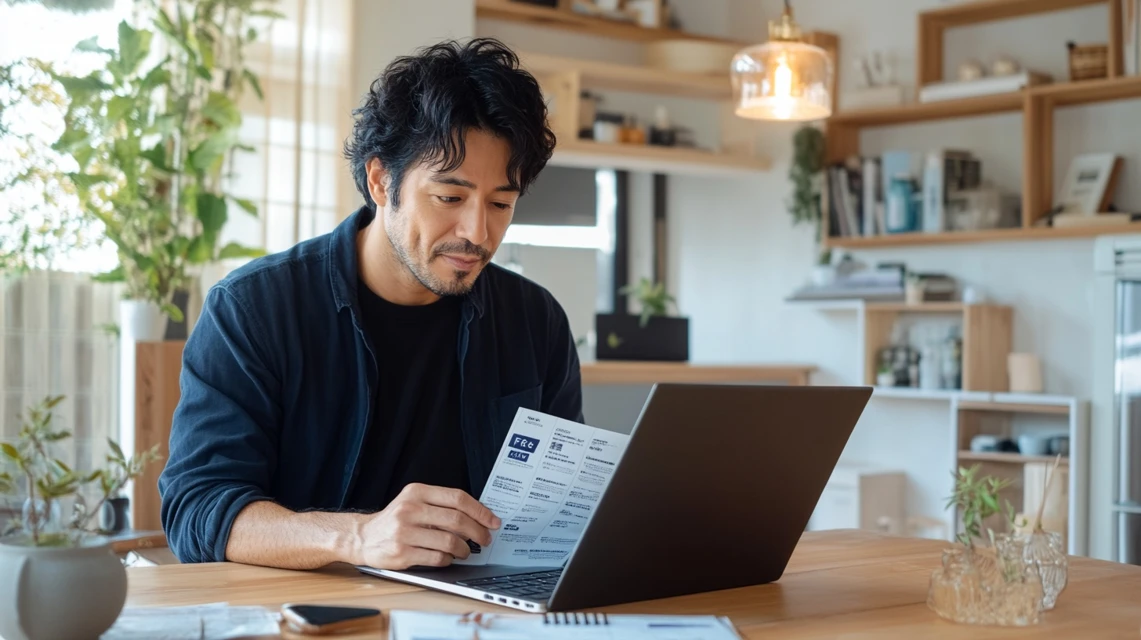 スマートフォンでプロモーションコードを入力している日本人の手元
