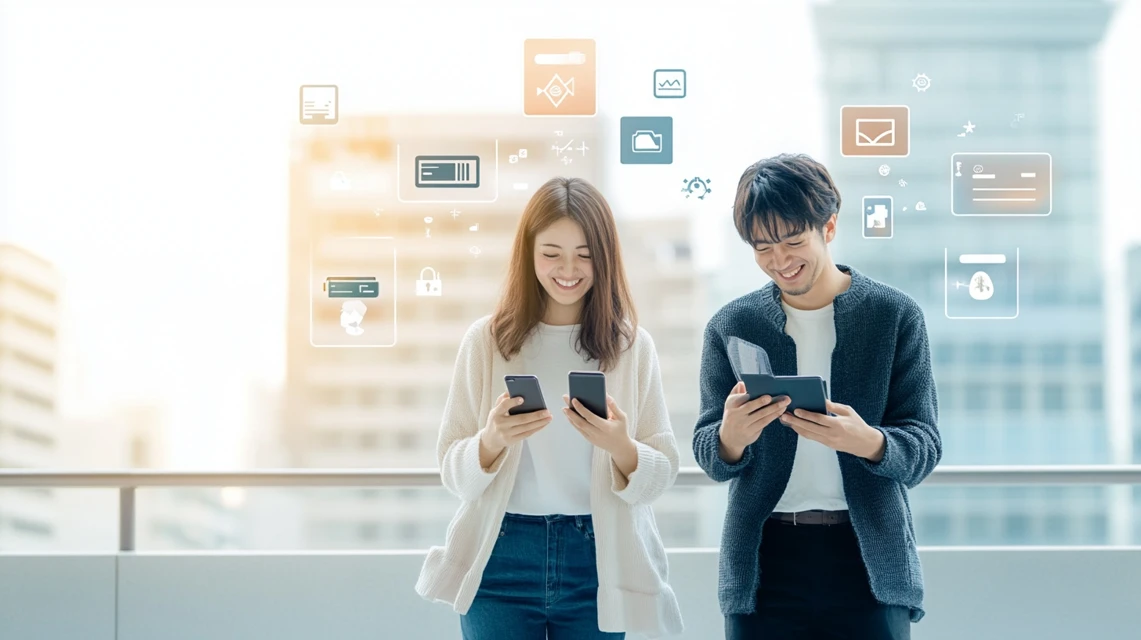 JAL NEOBANKのキャンペーンコードを比較する日本人男女