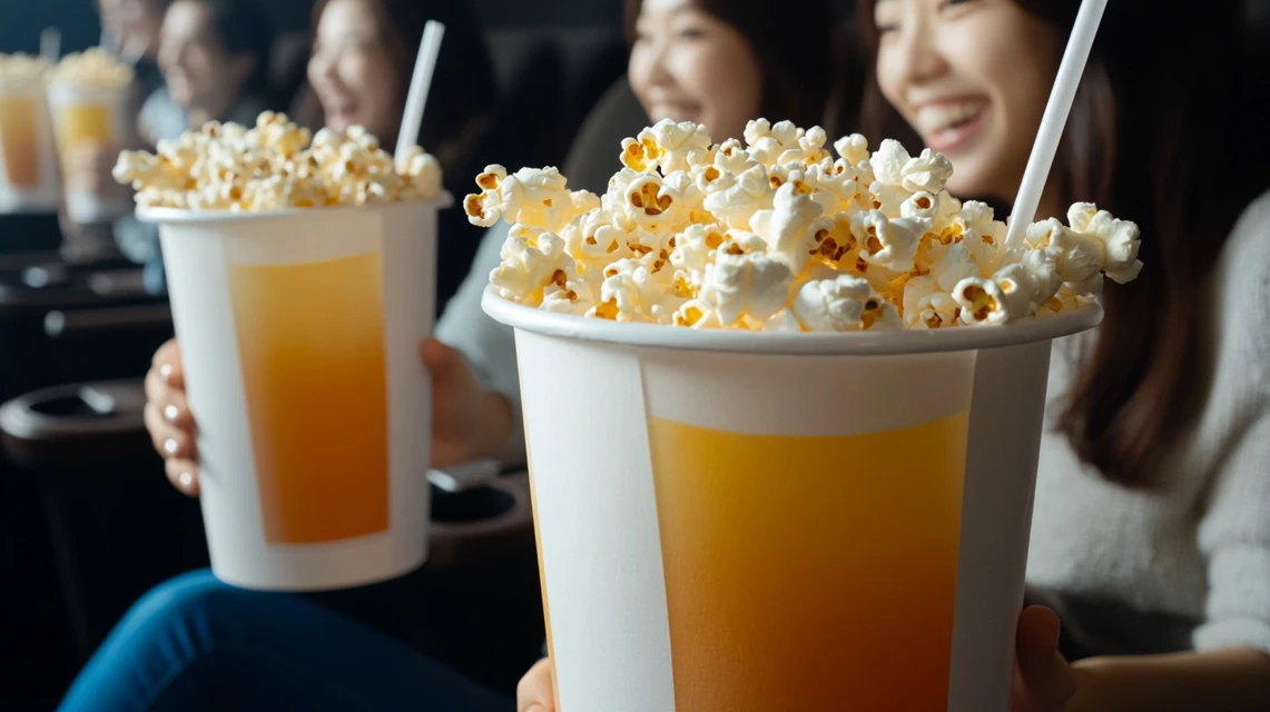 映画館でu-next映画クーポンを使って映画を楽しむ日本人
