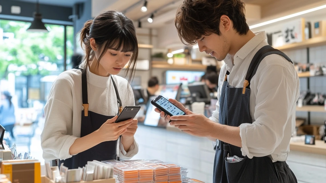 期限切れクーポンを見て困る利用者。