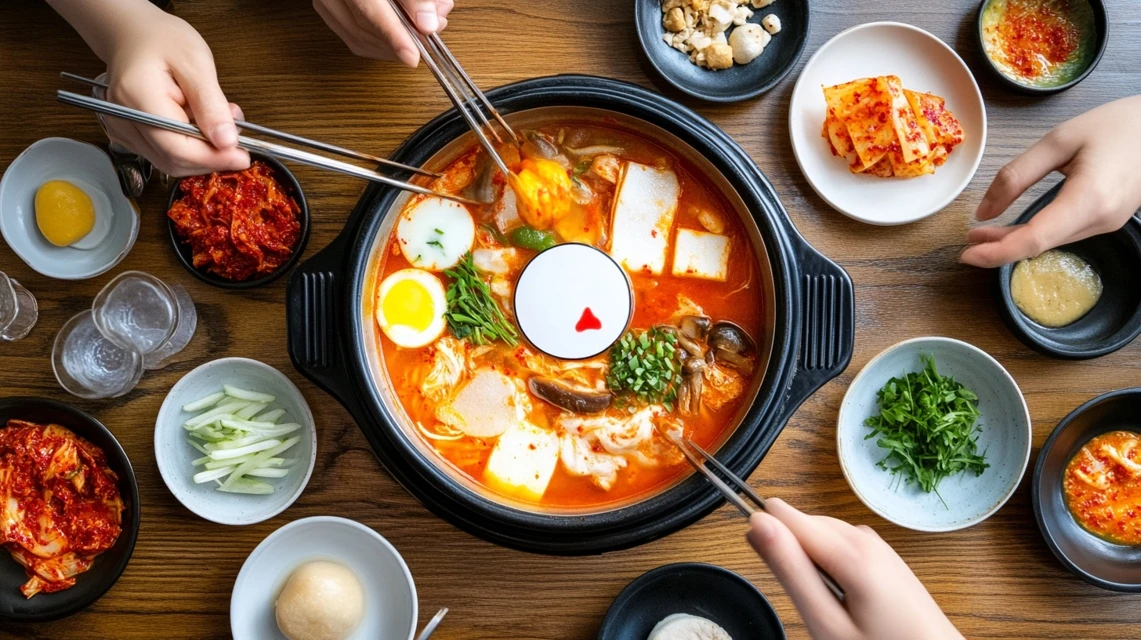 しゃぶ葉の韓国フェアで限定メニューを楽しむイメージ