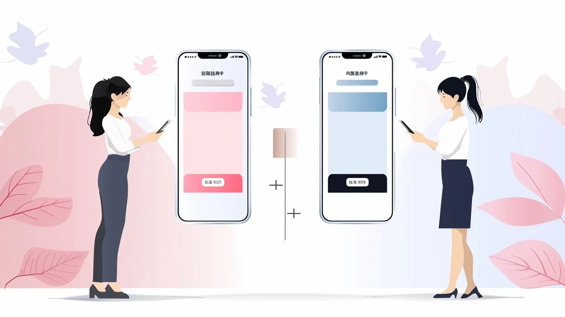 二つのスマートフォンアプリを見比べ、アイイオンのクーポンとイオンお買物アプリを混同して表示されない状況