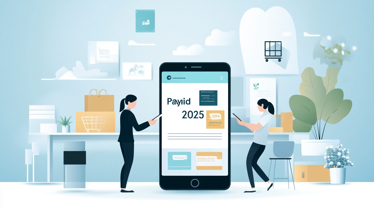 2025年版のpayidクーポンコードを活用し、スマートフォンで割引を確認しながらネットショッピングを楽しむ日本人女性のイメージ