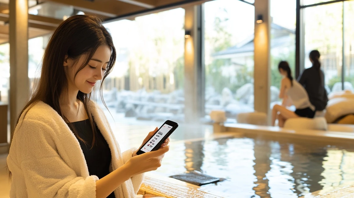 ほのかのクーポンをLINEで入手し割引や特典を活用する女性