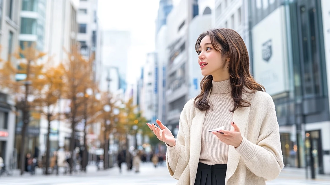 グルサイクーポンの長所と短所を比較する日本人女性
