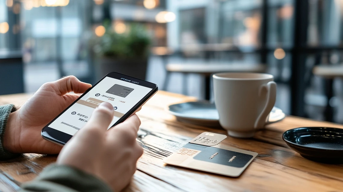 ケンタッキーでau PAYとPontaを併用する日本人男性
