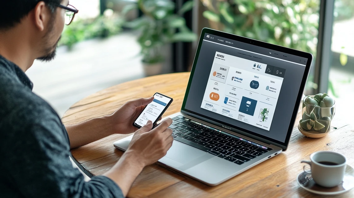 GearUPBooster料金を比較する日本人男性