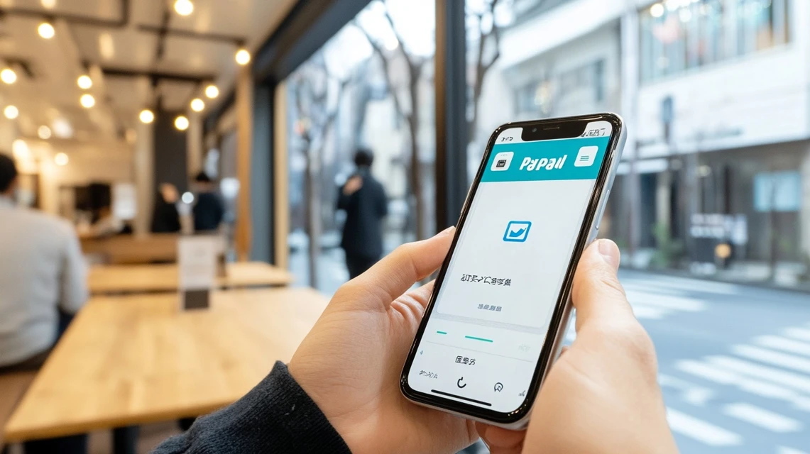 LINEでビッグボーイクーポンを連携取得する日本人男性