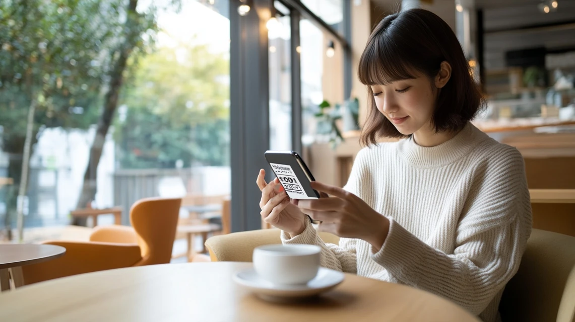 ほのかのクーポンコードをLINEで入力して利用準備をする