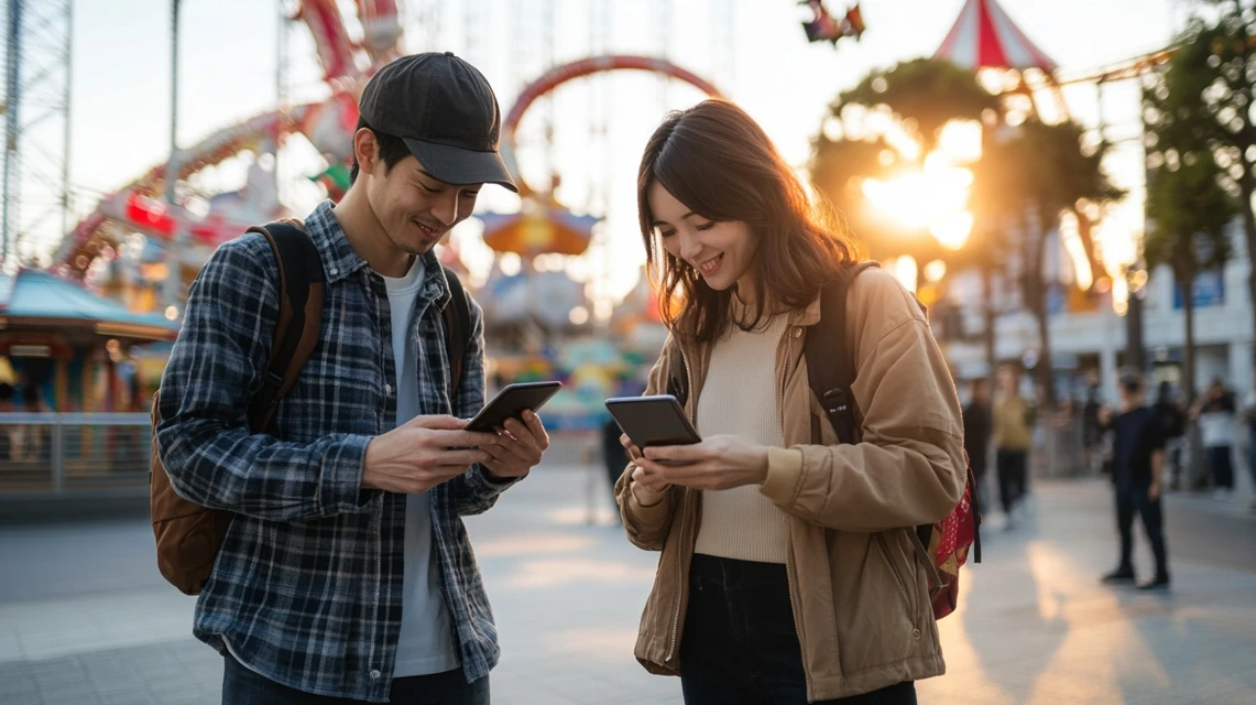 ラクテンチ入場料を半額クーポンで比較する日本人夫婦