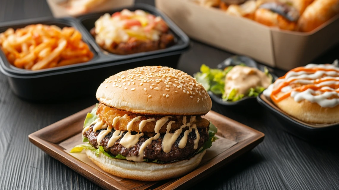 クーポンを使ってモスバーガーセットを楽しむイメージ画像