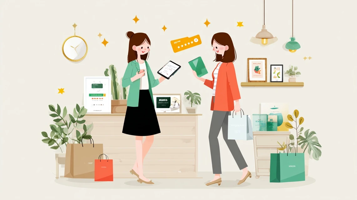 ピソラのスタンプ特典とクーポンを活用する様子