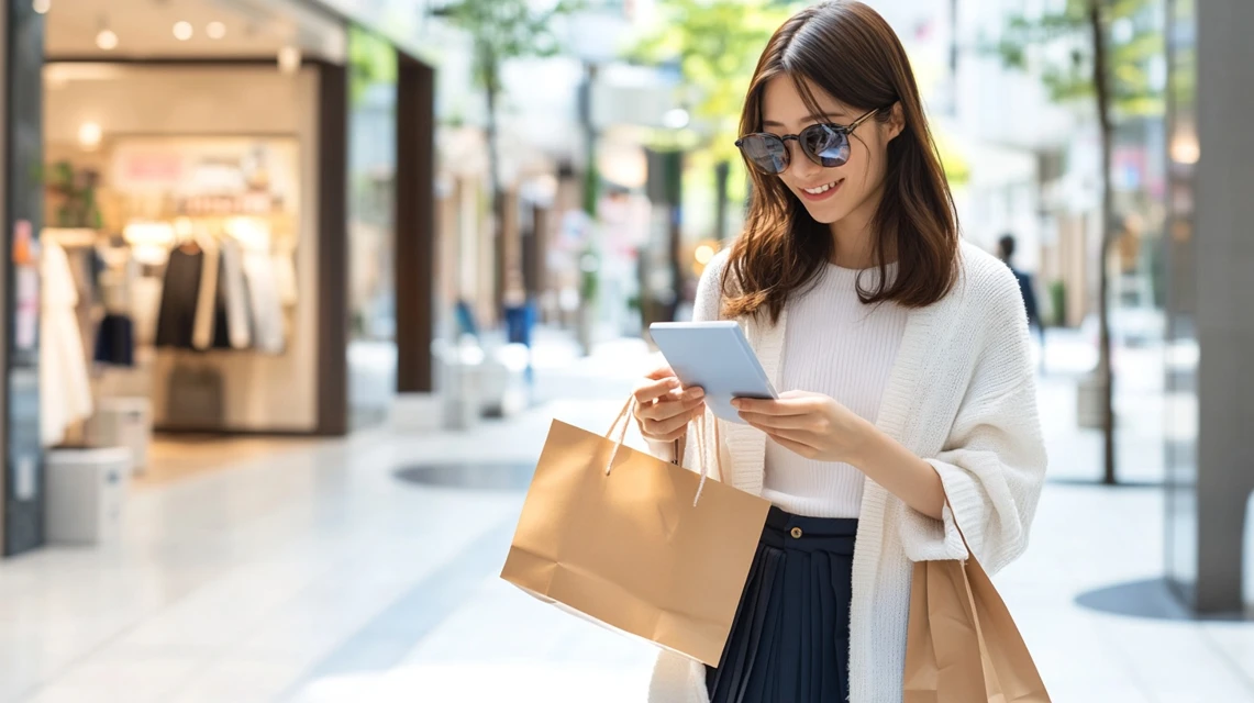 日本人女性がuggクーポンコード1000円で節約テクを実践する様子