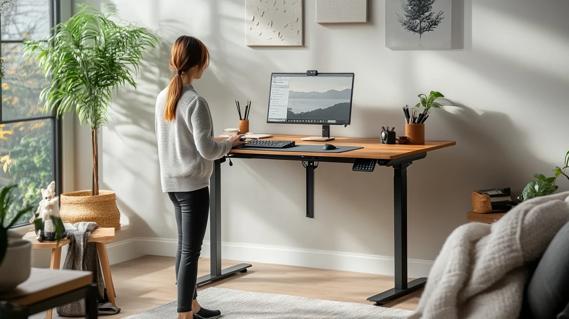 FlexiSpot（E7 Pro）のクーポンを利用検討する女性イメージ画像