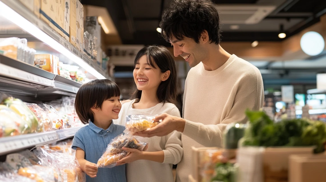ヨークベニマル300円クーポン廃止後も笑顔で節約する日本人家族
