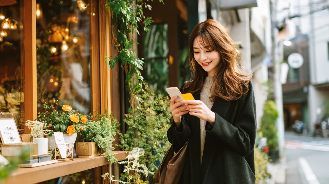 新しいLINE通知でピソラクーポンを受け取る様子