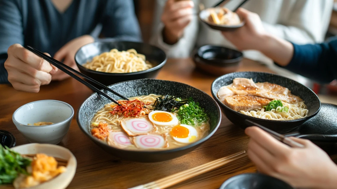 丸源ラーメンをクーポン利用で楽しむ日本人の食事シーン