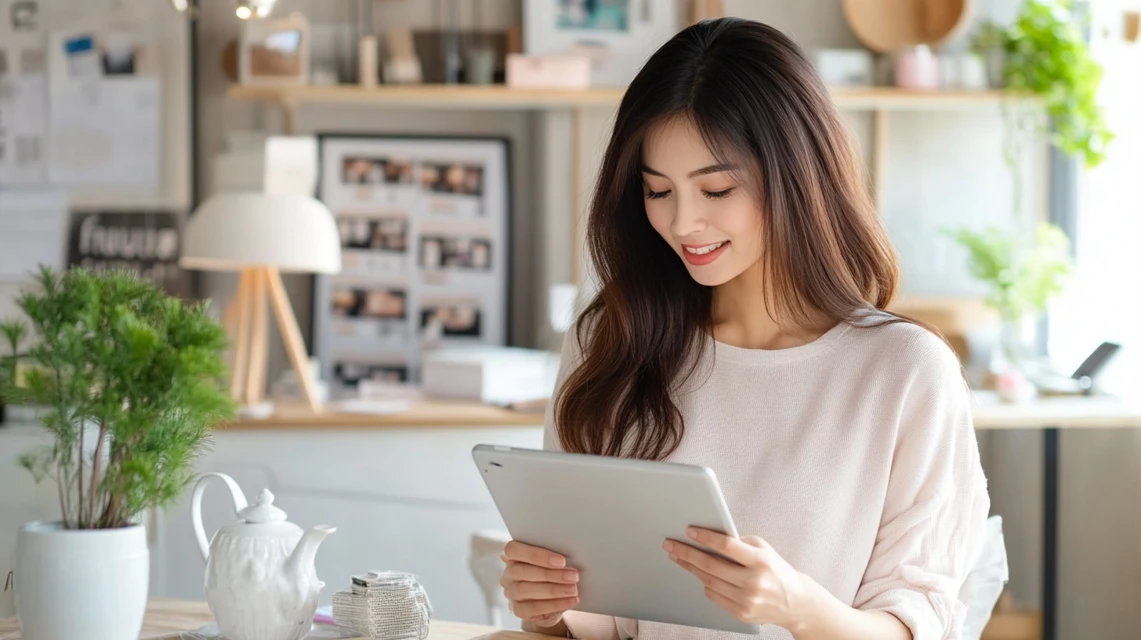 GearUPBoosterの口コミを読む日本人女性