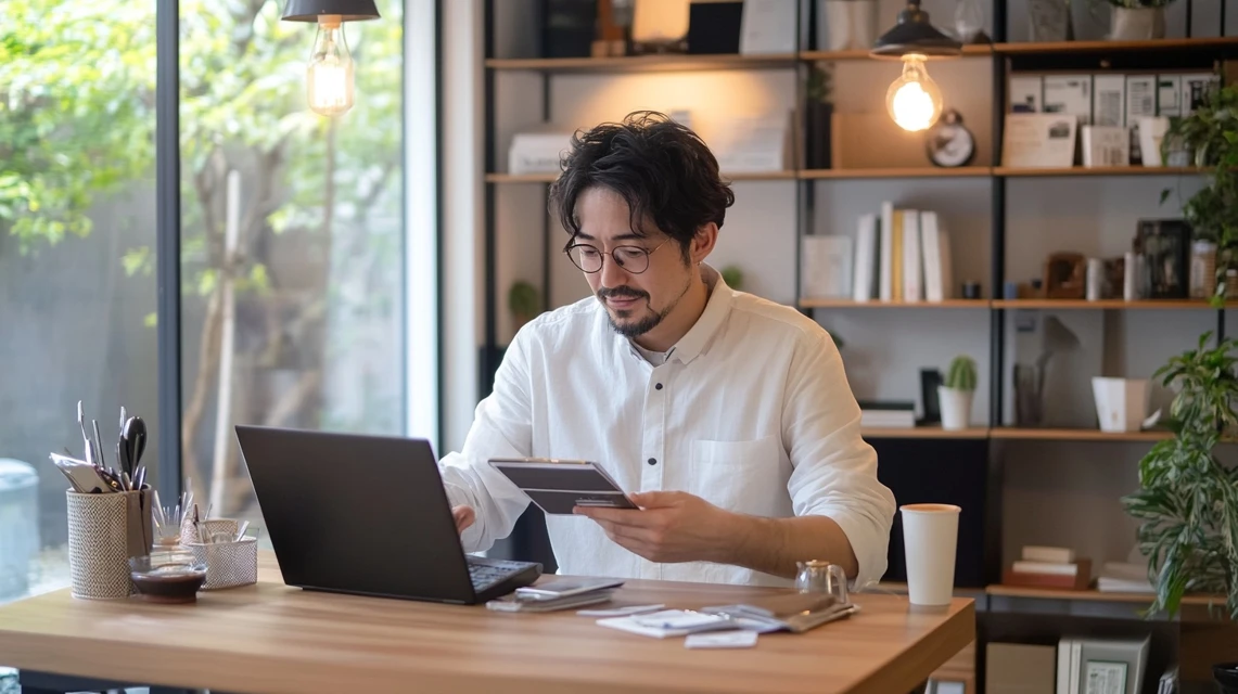 楽天証券と楽天銀行の開設順を比較検討する日本人男性