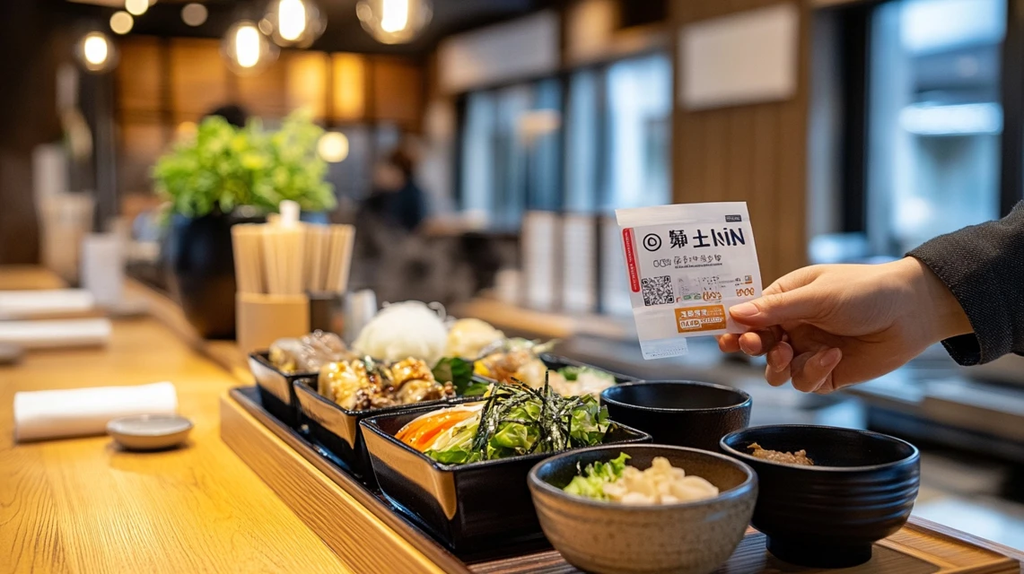 LINE公式で和食さとのクーポンを受け取る日本人