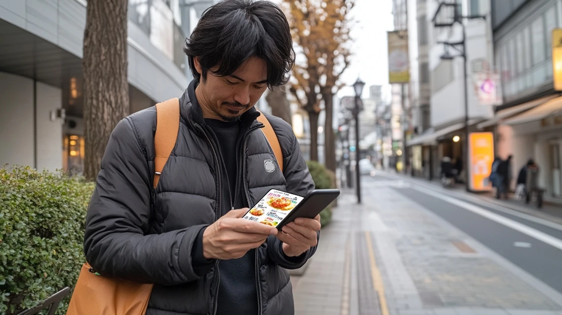 びっくりドンキーのLINEクーポンが表示されず困る日本人男性
