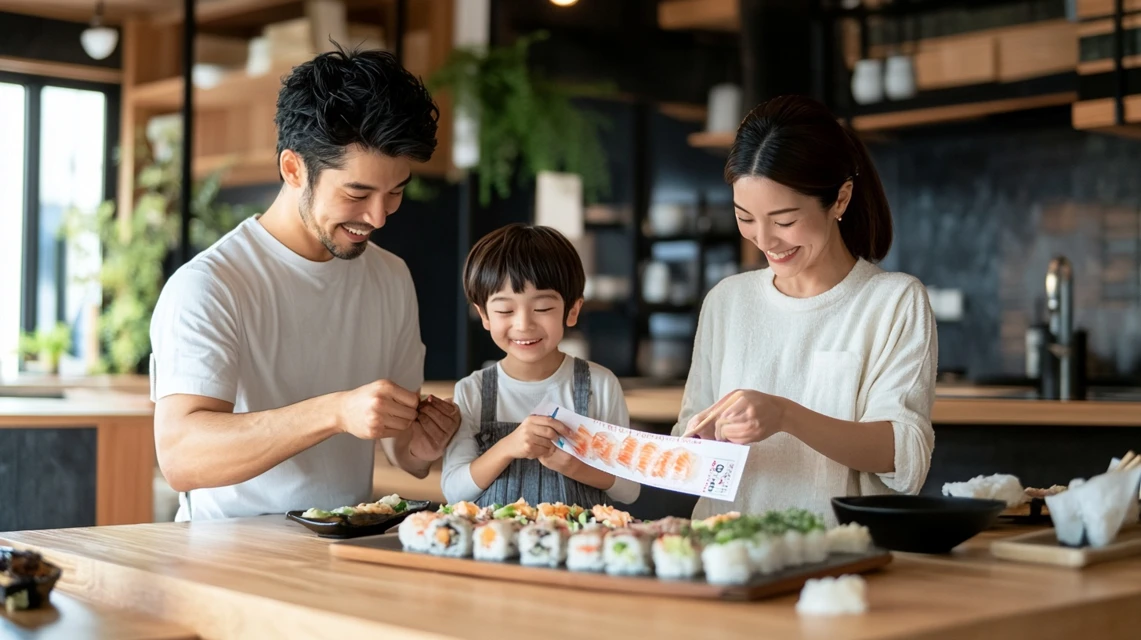 長次郎アプリクーポンを利用する家族