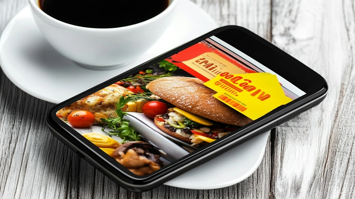 マクドナルドデリバリーの最新クーポンと有効期限を確認するスマホ
