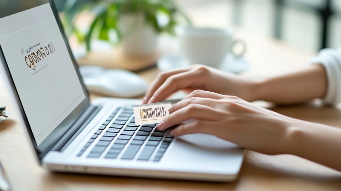 ジェミレミのクーポンコードを入力して割引適用する日本人の手元
