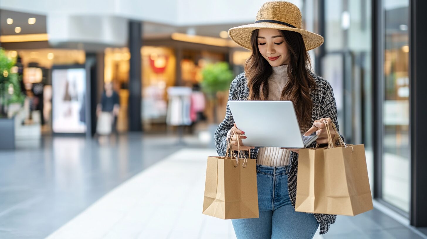 ジェミレミのクーポンコードを活用して日本人女性がネット通販を楽しむ様子