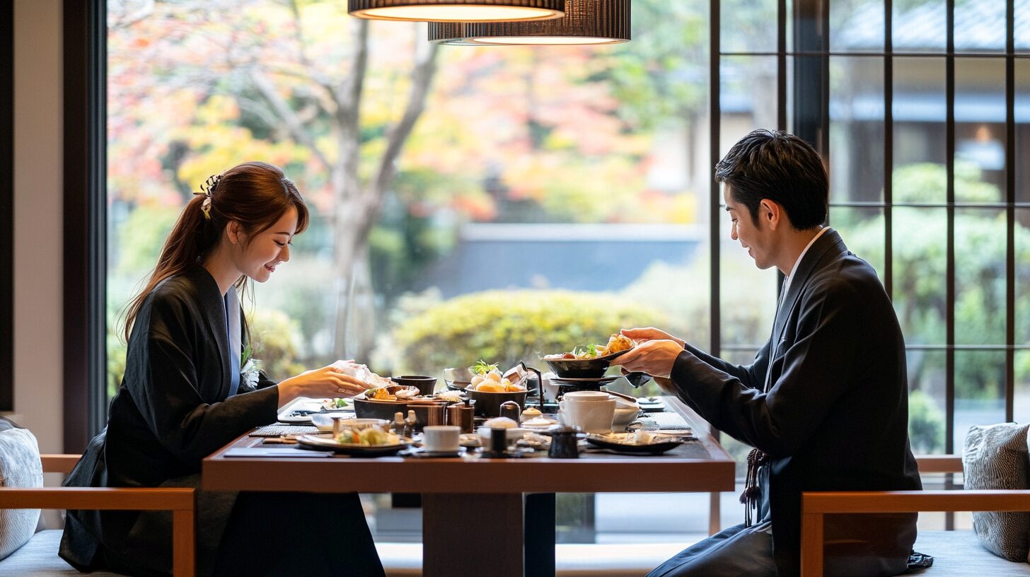 目黒雅叙園でクーポンを使って贅沢ランチを楽しむ日本人夫婦