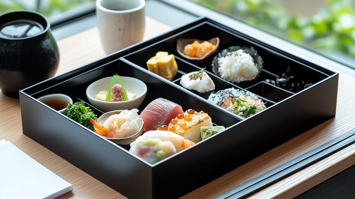 百段階段をイメージした華やかな和食ランチセット