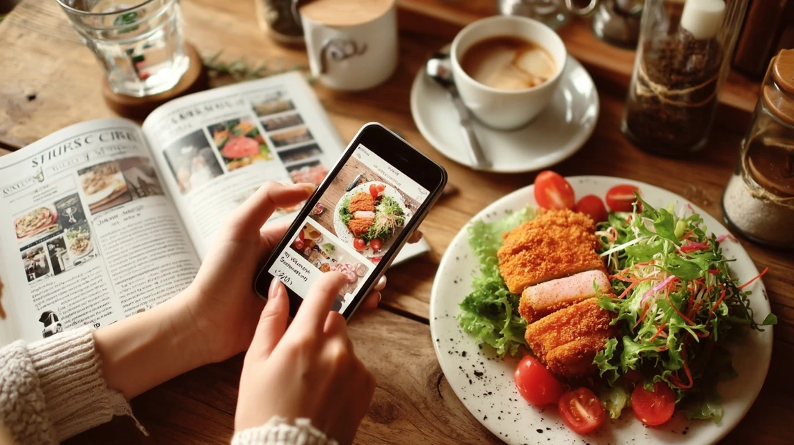 メールでクーポン頻度を確認する女性