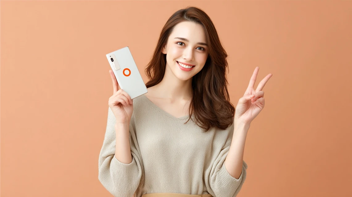 購入手続き情報を確認する女性が画面を見る姿